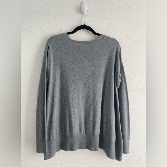 G.H. Bass & Co gray scoop neck cashmere blend sweater classic minimal | L - Picture 8 of 9